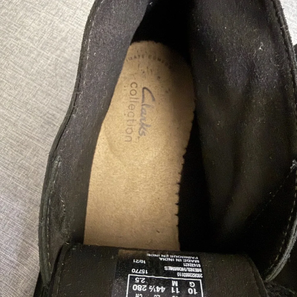 Clarks Desert Boot Mens 11 Black Suede Chukka Lace Up Ankle Boots 260822883110